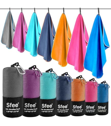 Amazon.co.jp: HOEAAS マイクロファイバースポーツトラベルタオル